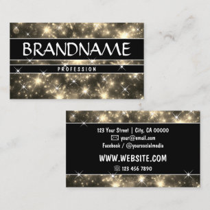 Dazzling Galaxy Nebula Glitter Sparkling Stars Business Card
