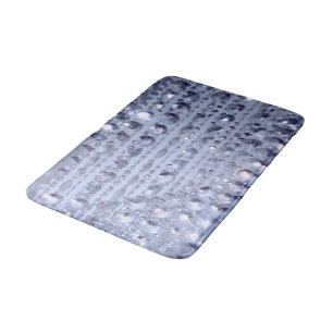 Dazzling Glittery Blue Beads Bath Mat