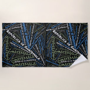 Dazzling Guatemala Flag Colours Patriotic Beach Towel