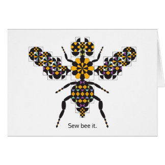 Dazzling Honey Bee Quilt Pattern Note Card