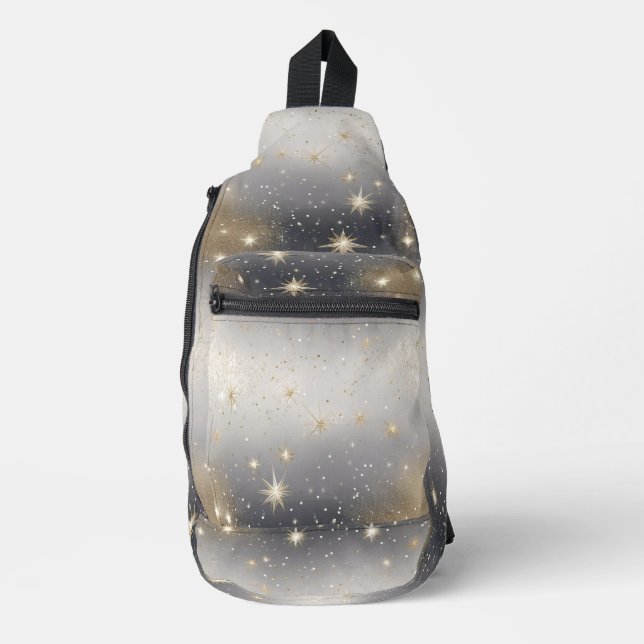 Dazzling Metallic Sparkle Sling Bag (Front)