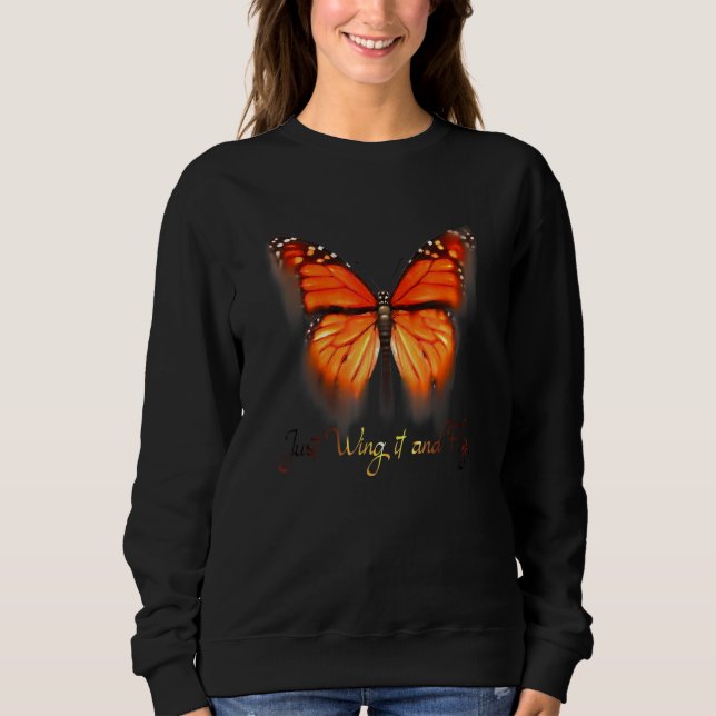 Dazzling Monarch Butterfly Sweatshirt (Front)