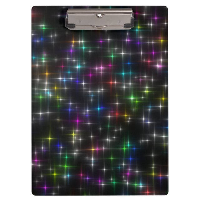 Dazzling Multicolor Stars Clipboard (Front)