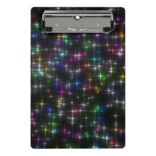 Dazzling Multicolor Stars Mini Clipboard