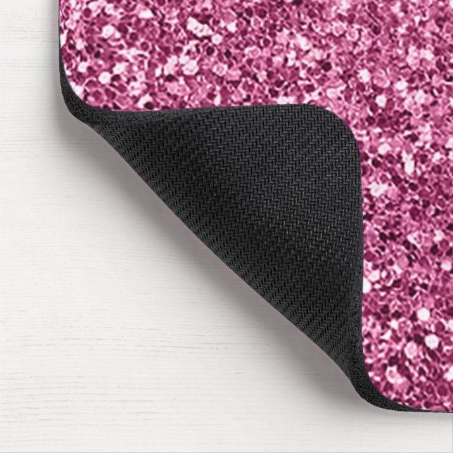 Dazzling Pink Glitter Mouse Pad (Corner)