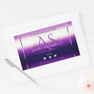 Dazzling Purple Product Labels Diamonds Monogram