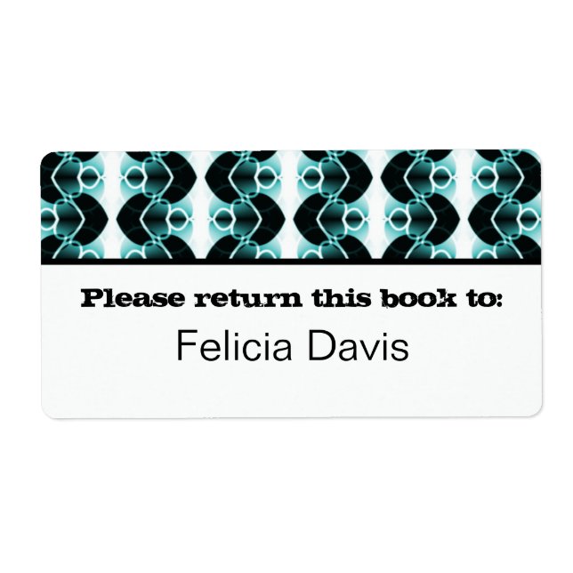 Dazzling Retro Bookplate Labels (Front)