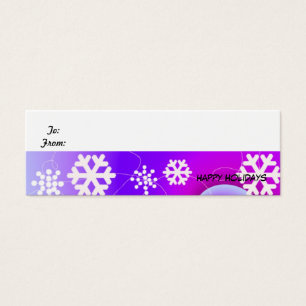 Dazzling Snowflakes Holiday Gift Tag