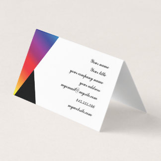 dazzling sunset colour inspired business card