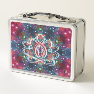 Dazzling Zen Lotus Metal Lunch Box