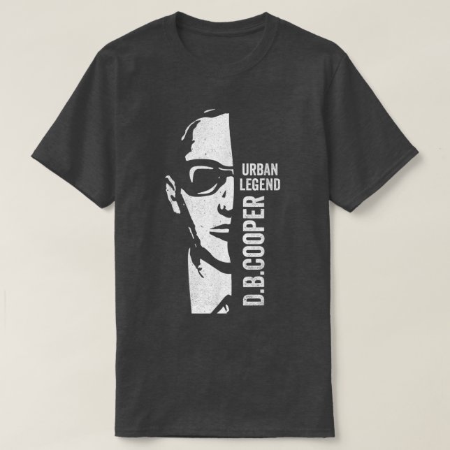 DB Cooper face unsolved mystery sities cool urban  T-Shirt (Design Front)