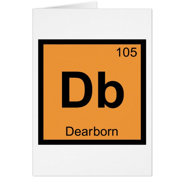 Db - Dearborn Michigan Chemistry Periodic Table (Front)