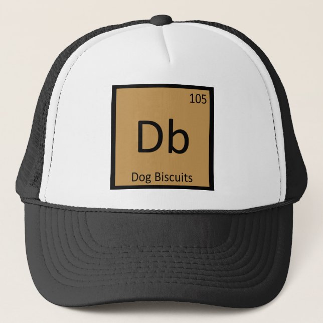 Db - Dog Biscuits Chemistry Periodic Table Symbol Trucker Hat (Front)