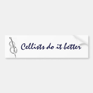 DB- Funny Cello Bumper Sticker
