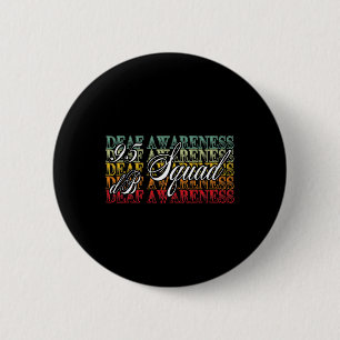 Db Squad Hand Sign Language Hearing Loss Awareness 6 Cm Round Badge