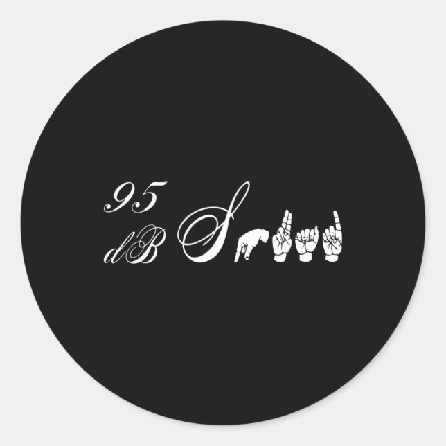 Db Squad Hand Sign Language Hearing Loss Awareness Classic Round Sticker (Front)