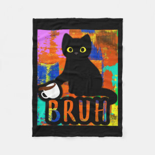 Dba-art Cute Kitten Costumes Vintage Cat Bruh Colo Fleece Blanket