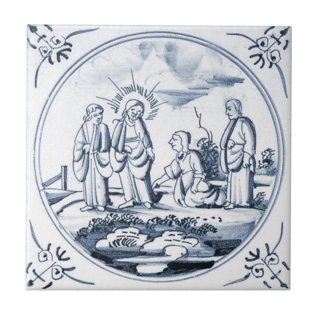 DBT05 Delft Biblical Design Ceramic Tile (Front)
