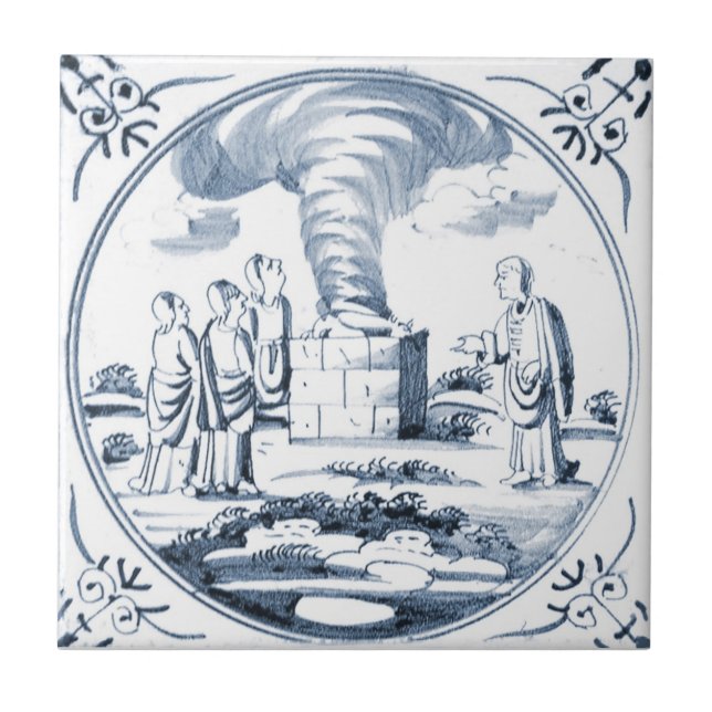 DBT10 Delft Biblical Design Ceramic Tile (Front)