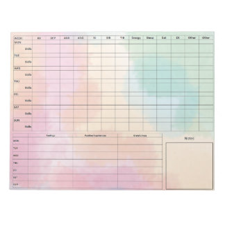 DBT Dairy Card Notepad - 40 Sheets Colours