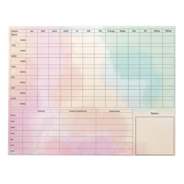DBT Dairy Card Notepad - 40 Sheets Colours (Front)