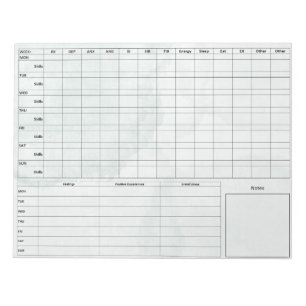 DBT Dairy Card Notepad - 40 Sheets Green Marble