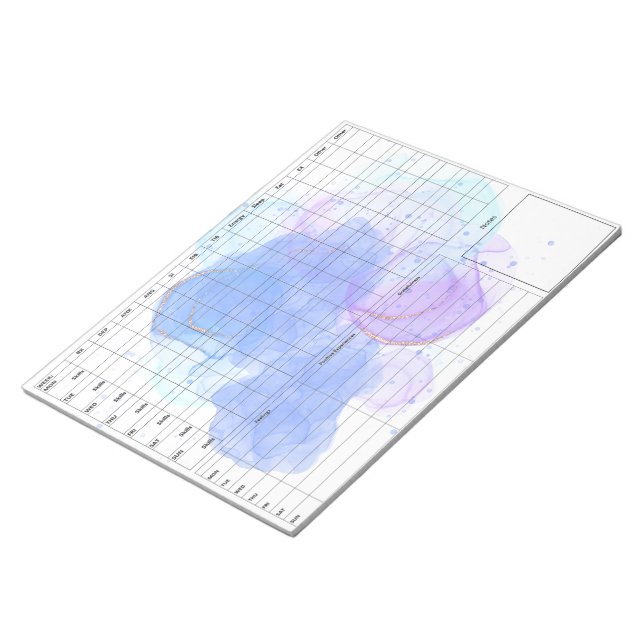 DBT Diary Card Notepad for Mental Health Tracking  (Angled)