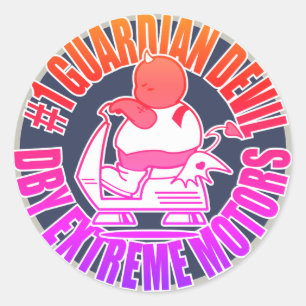 DBY EXTREME MOTORS VINTAGE Lucky Devil Classic Round Sticker