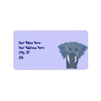 DC- Artsy Elephant Cartoon Address Labels.. Label