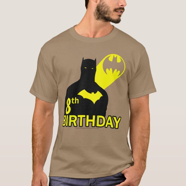 DC Comics Batman 8th Birthday Silhouette girl T-Shirt (Front)