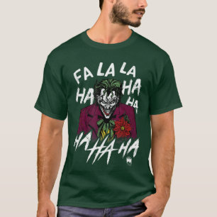 DC Comics Christmas Joker Fa La La Ha Ha Ha Portra T-Shirt