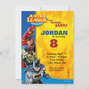 DC Comics   Justice League - Birthday Invitation