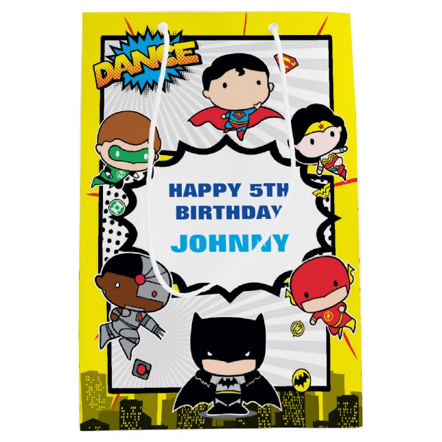 DC Comics | Justice League - Chibi Birthday Medium Gift Bag (Front)