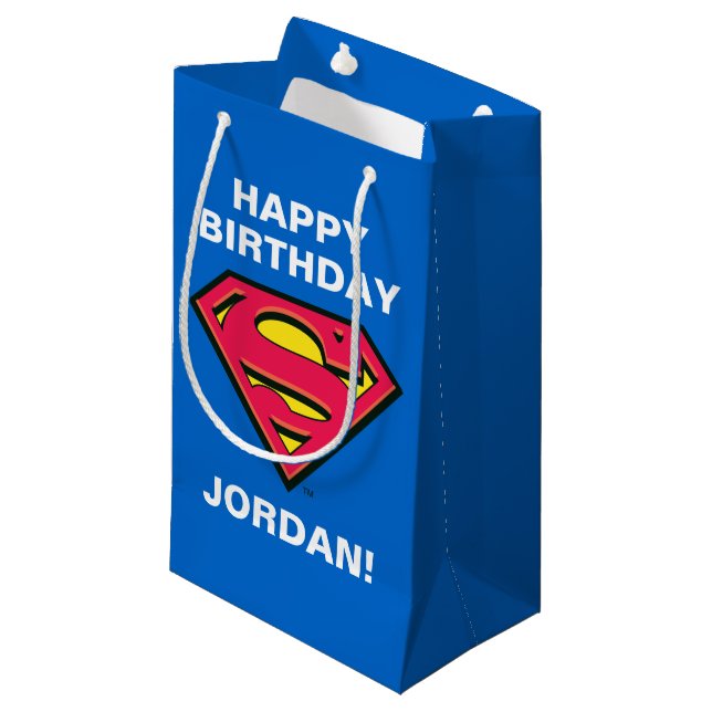 DC Comics | Superman | Classic Logo Small Gift Bag (Front Angled)