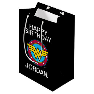 DC Comics   Wonder Woman Circle & Stars Logo Medium Gift Bag