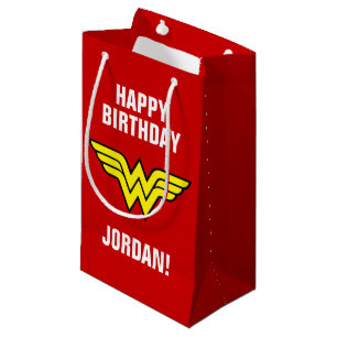 DC Comics   Wonder Woman Logo   Happy Birthday Small Gift Bag