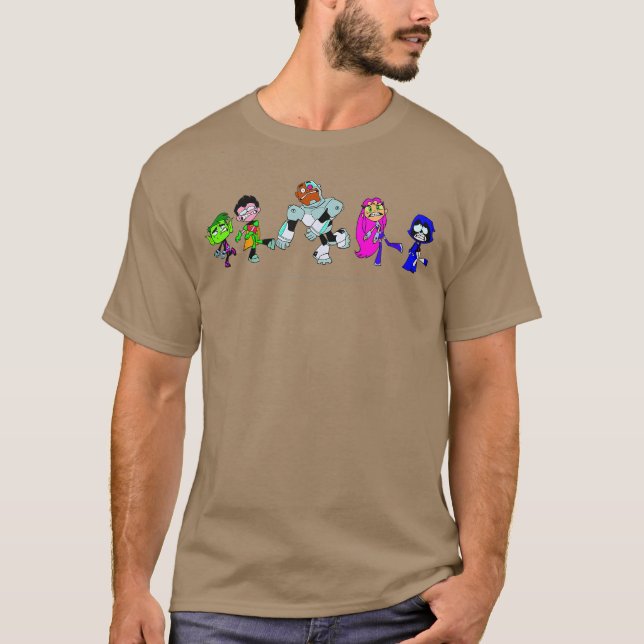 DC Comicseenitans Go Group Shot Lineup family T-Shirt (Front)