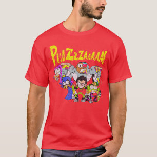 DC Comicseenitans Go Group Shot Pizza Portrait gif T-Shirt