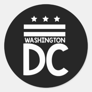 Dc Flag Washington Dc Classic Round Sticker