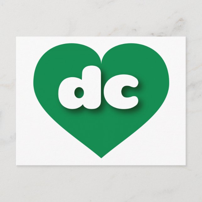 dc green heart - I love dc Postcard (Front)