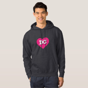 DC Hot Pink Heart - I love DC Hoodie