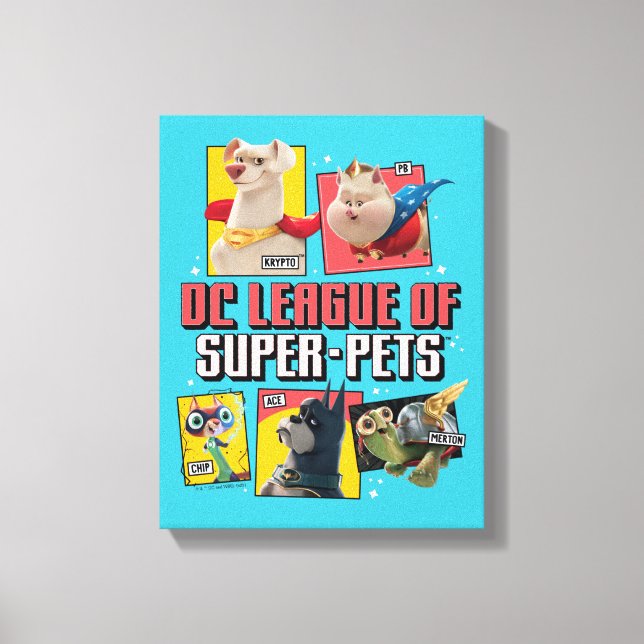 DC League of Super-Pets Character Panels Canvas Print (Front)