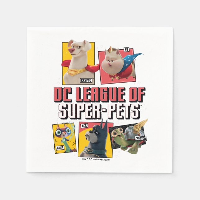 DC League of Super-Pets Character Panels Napkin (Front)