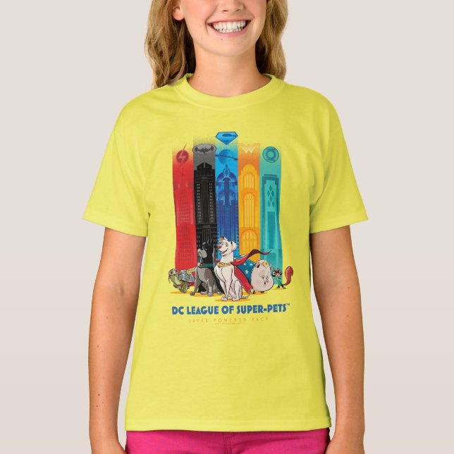 DC League of Super-Pets Metropolis Towers T-Shirt (Front)