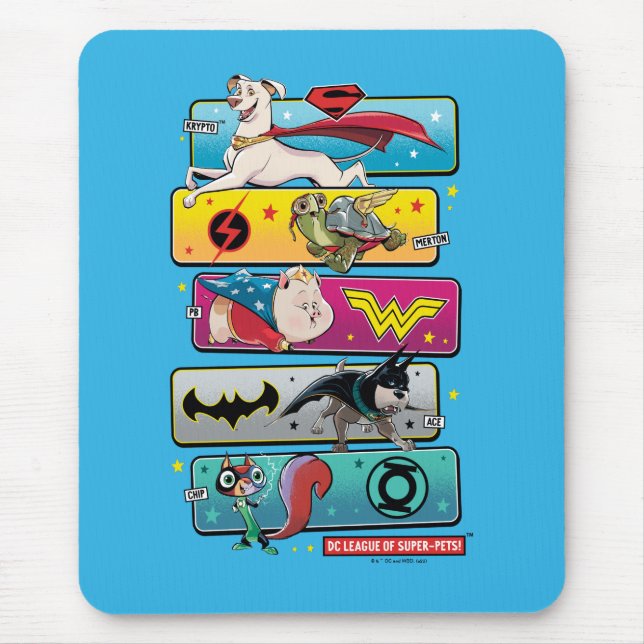 DC League of Super-Pets Panels Mouse Pad (Front)
