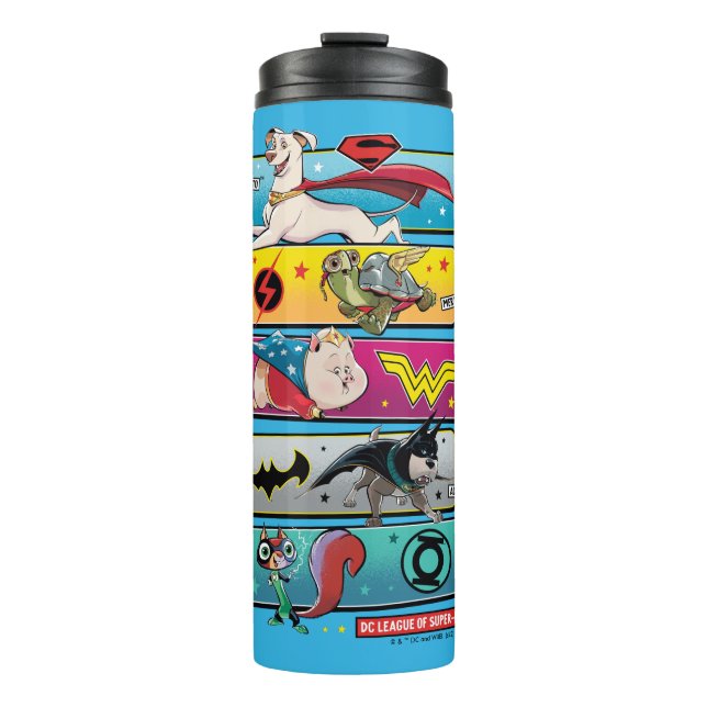 DC League of Super-Pets Panels Thermal Tumbler (Front)