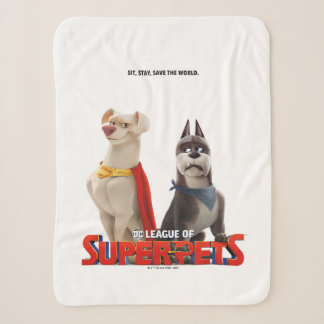 DC League of Super-Pets Theatrical Art Sherpa Blanket