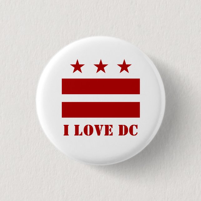 DC LOVE 3 CM ROUND BADGE (Front)