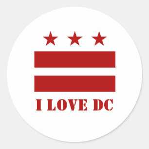 DC LOVE CLASSIC ROUND STICKER