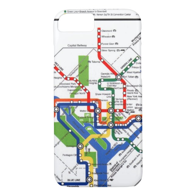 DC Metro Case-Mate iPhone Case (Back)
